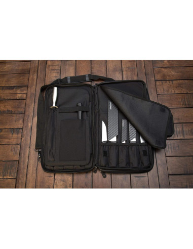 Bolsa de Cuchillos Asaya Chef - 28 Bolsillos Nylon Negro