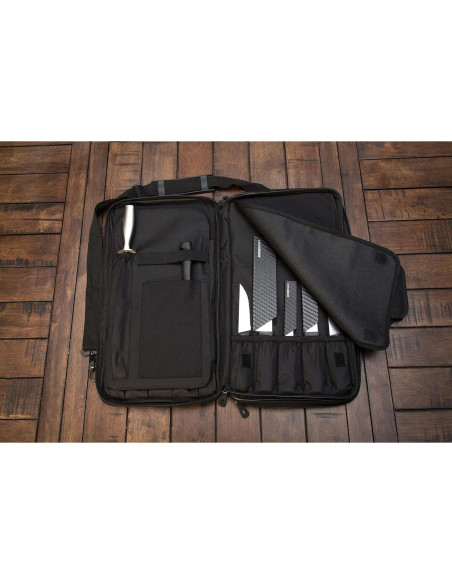 Bolsa de Cuchillos Asaya Chef - 28 Bolsillos Nylon Negro