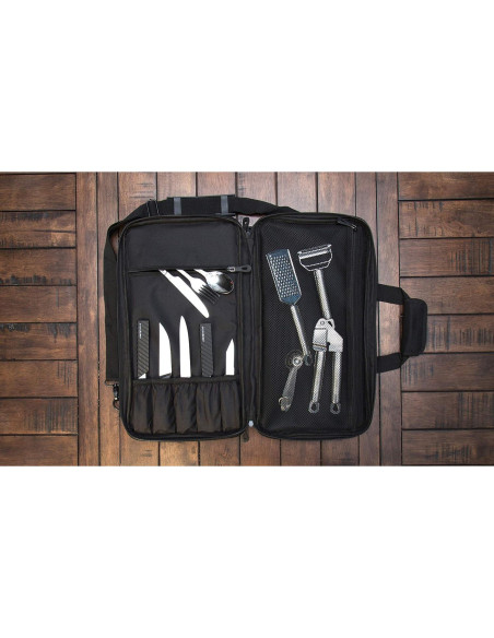 Bolsa de Cuchillos Asaya Chef - 28 Bolsillos Nylon Negro