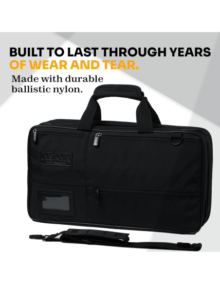 Bolsa de Cuchillos Asaya Chef - 28 Bolsillos Nylon Negro