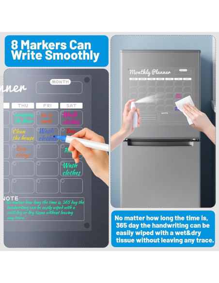 Calendario de Nevera Borrado en Seco HRPHRP 38x28 cm