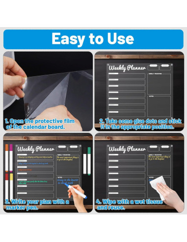 Calendario de Nevera Borrado en Seco HRPHRP 38x28 cm
