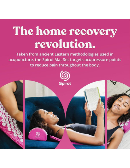 Juego de Mat y Almohada de Acupresión Spirol - Alivio Dolor Espalda Cuello
