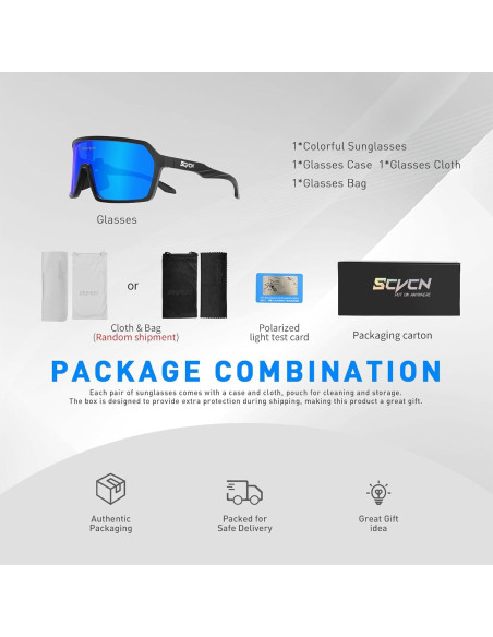 Gafas de Ciclismo Polarizadas SCVCN S61 UV400 Antideslizantes