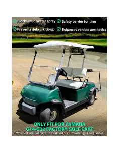 Guardabarros Delanteros y Traseros POKIAUTO para Carrito de Golf Yamaha G14 G16 G19 G20 G22 - Kit 4PCS 2