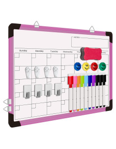 Calendario de Pared Borrado en Seco Polegas 30x40 cm Rosa