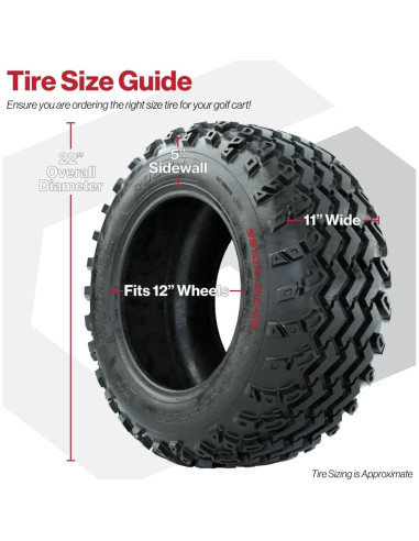 Neumático Todo Terreno GTW Rogue 22x11-12 para Carrito de Golf