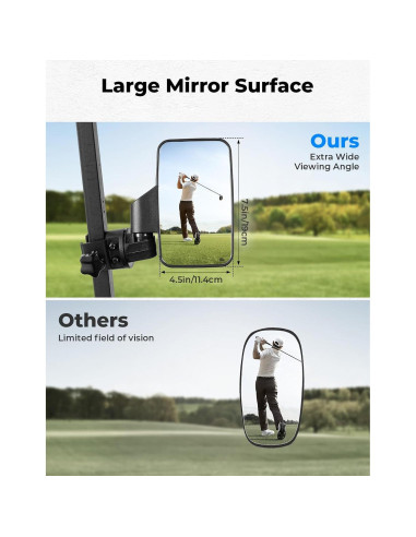 Espejos Laterales KEMIMOTO para Carritos de Golf 19.1x11.4cm