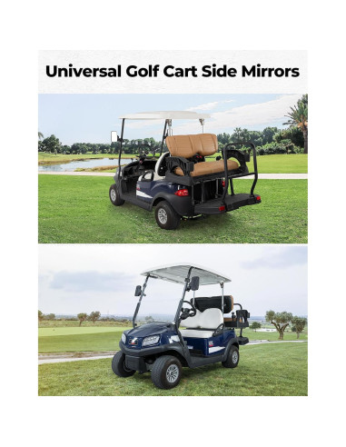 Espejos Laterales KEMIMOTO para Carritos de Golf 19.1x11.4cm