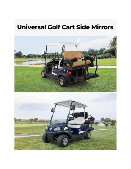 Espejos Laterales KEMIMOTO para Carritos de Golf 19.1x11.4cm