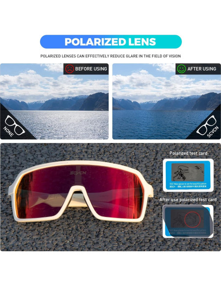 Gafas de Ciclismo Polarizadas SCVCN S61 UV400 Antideslizantes