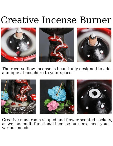 Candelabro Aromático Laoybho Hongo 12.2 cm para Meditación