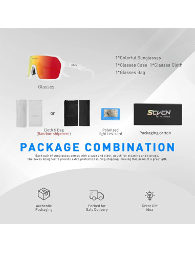 Gafas de Ciclismo Polarizadas SCVCN S61 UV400 Antideslizantes