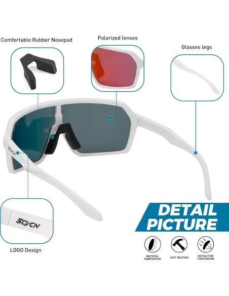 Gafas de Ciclismo Polarizadas SCVCN S61 UV400 Antideslizantes