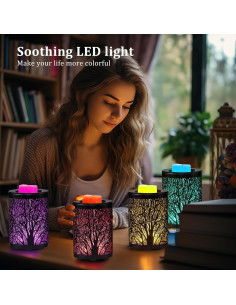 Calentador de Cera Eléctrico Enaroma Árbol Negro 20W LED 7 Colores 2