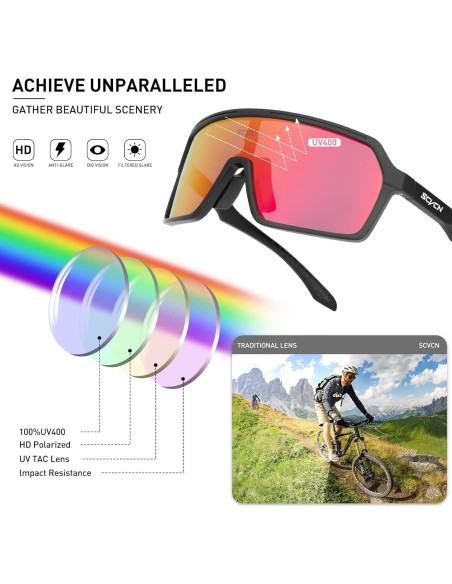 Gafas de Ciclismo Polarizadas SCVCN S61 UV400 Antideslizantes