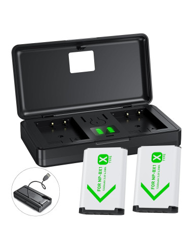 Batería Recargable NP-BX1 y Cargador USB Doble Sony