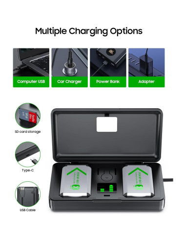 Batería Recargable NP-BX1 y Cargador USB Doble Sony