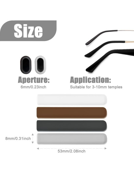 2 Pares Almohadillas Silicona Gafas IYOOH Antideslizantes 2 Pares Almohadillas Silicona Gafas IYOOH Antideslizantes