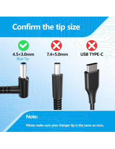 Cargador 45W HP Punta Azul 4.5mm Compatible Laptops 2