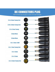 Kit 34 Enchufes Universales DC Welure 5.5x2.1mm para Laptop 2