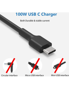 Cargador USB-C 100W Lenovo ThinkPad IdeaPad Yoga HP 2