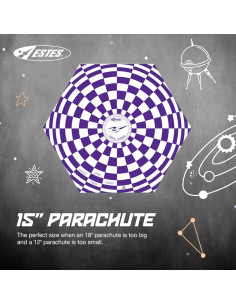 Paracaídas de 38 cm Estes 2265 para Cohetes Modelo 2