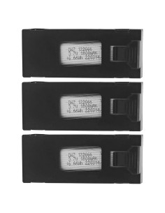 3 Baterías Li-Po 3.7V 1800mAh PUOO para Drones RC E88 E99