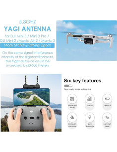Aumentador de Antena Yagi 5.8GHz XINANEE para DJI Mini y Mavic 2