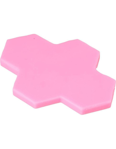 Molde de Silicona Hexagonal Uniquer 4 Cavidades Rosa 15x10cm