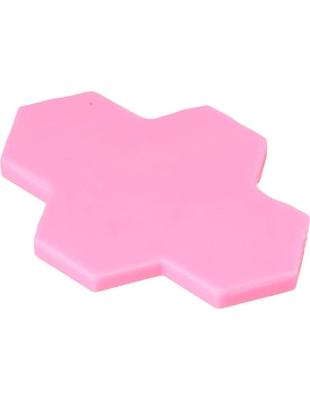 Molde de Silicona Hexagonal Uniquer 4 Cavidades Rosa 15x10cm