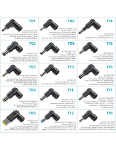 Cargador Universal 90W Powseed para Laptop HP Acer Asus Dell 2