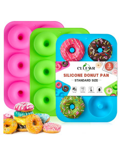 Molde para Donas de Silicona CLUEWR - 3 Piezas 7 cm Antiadherente