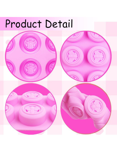 3 Moldes de Silicona Redondos BZIDII para Jabón y Chocolate
