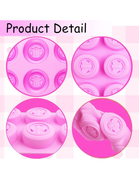 3 Moldes de Silicona Redondos BZIDII para Jabón y Chocolate