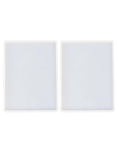 2 Moldes de Silicona Rectangulares para Resina 18.5x13.5cm SXYYDSG