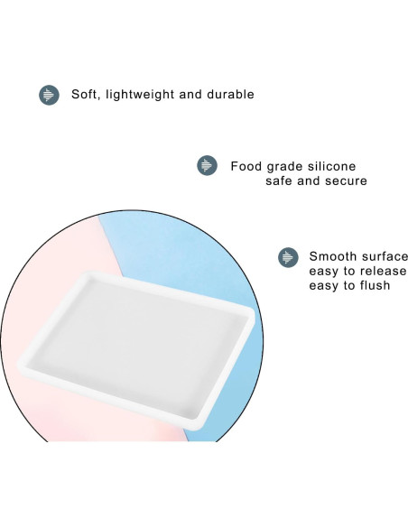 2 Moldes de Silicona Rectangulares para Resina 18.5x13.5cm SXYYDSG