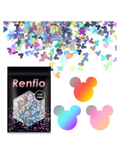 Confeti Holográfico Mickey Mouse Renfio 50g Brillantina Plata