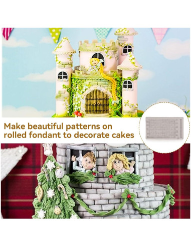 Molde de Silicona para Fondant Cyrank Pared de Ladrillo 11.5x20cm