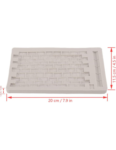 Molde de Silicona para Fondant Cyrank Pared de Ladrillo 11.5x20cm