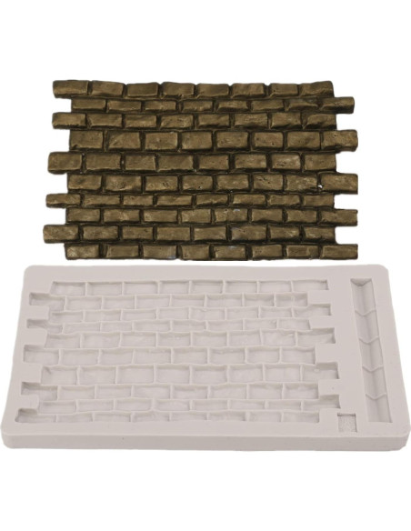 Molde de Silicona para Fondant Cyrank Pared de Ladrillo 11.5x20cm