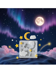Juego de 3 Moldes de Silicona Xinjincang Estrella, Luna, Nubes 2