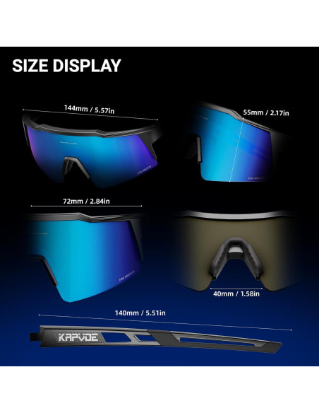Gafas de sol KAPVOE K9023 polarizadas para ciclismo y deportes Gafas de sol KAPVOE K9023 polarizadas para ciclismo y deportes
