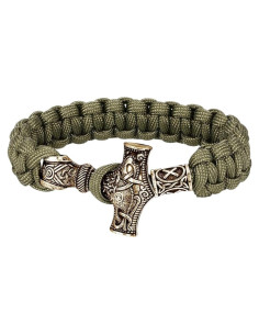 Pulsera de Supervivencia Paracord Norse Eje Vintage Hombres
