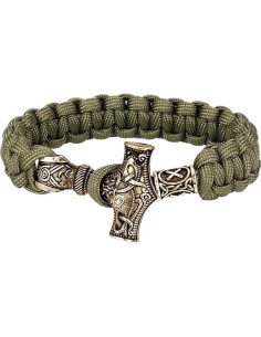 Pulsera de Supervivencia Paracord Norse Eje Vintage Hombres 2