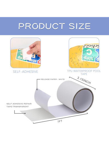 Cinta de Parche Impermeable TPU RZXYYGS 2.13m x 8cm