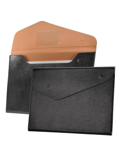 Carpeta de Archivo VANRA en Cuero PU Negro A4 con Cierre Magnético