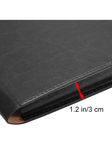 Carpeta de Archivo VANRA en Cuero PU Negro A4 con Cierre Magnético