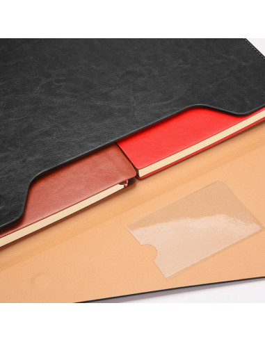 Carpeta de Archivo VANRA en Cuero PU Negro A4 con Cierre Magnético