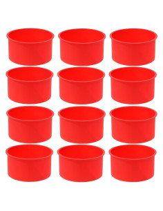 12 Moldes de Silicona para Pasteles Redondos 10.5 cm Mifengda